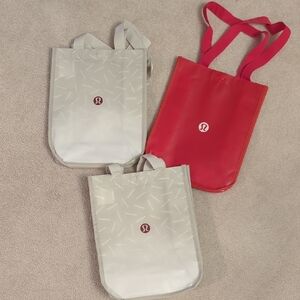 lululemon athletica Red and Gray Tote Bag Set